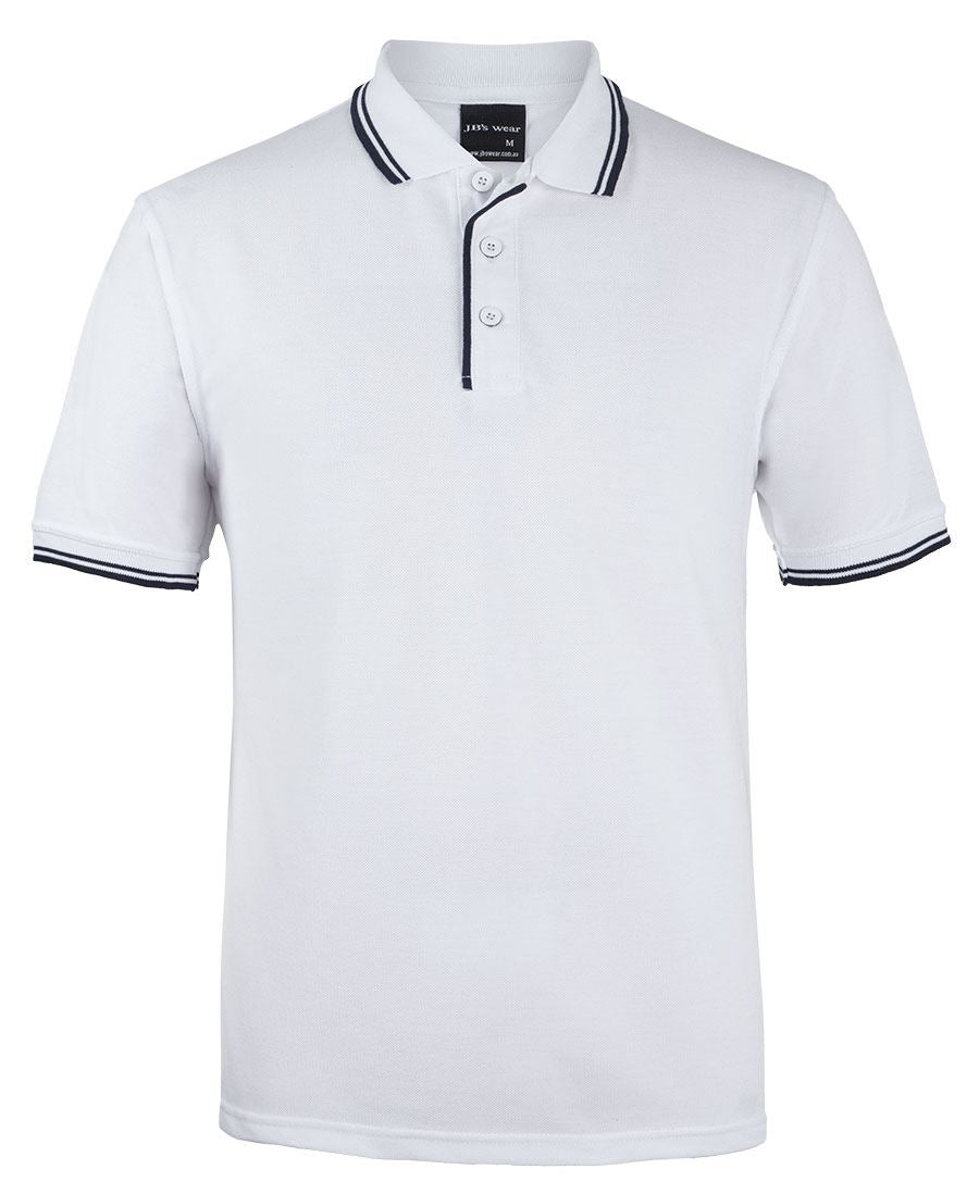JB's CONTRAST POLO - White/Navy