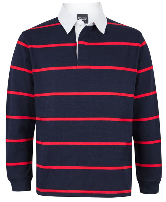 JB's YARN DYED RUGBY - Navy/Red