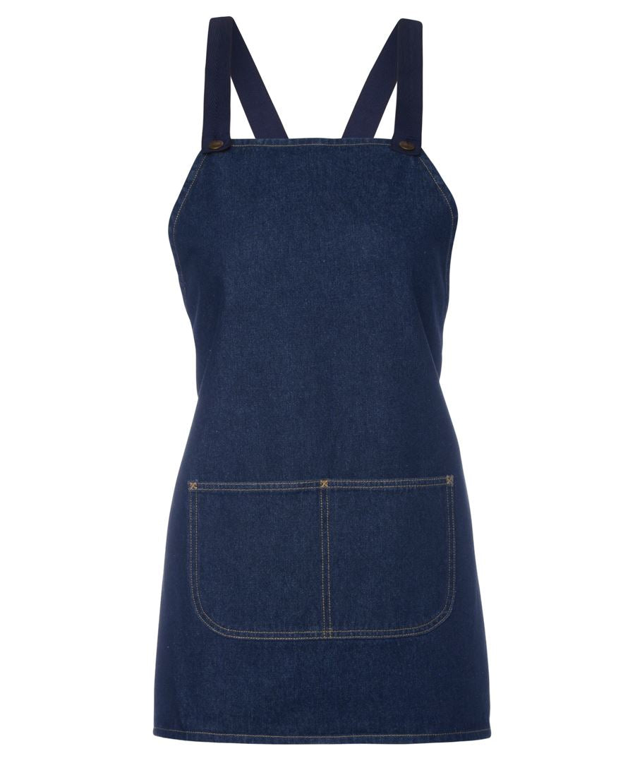 JB's CROSS BACK 65x71 BIB DENIM APRON (WITHOUT STRAP) - Navy