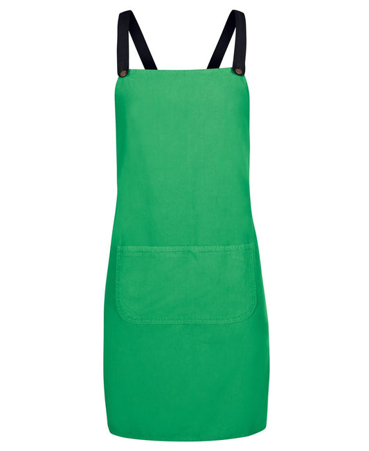 JB's CROSS BACK CANVAS APRON (WITHOUT STRAP) - Pea Green