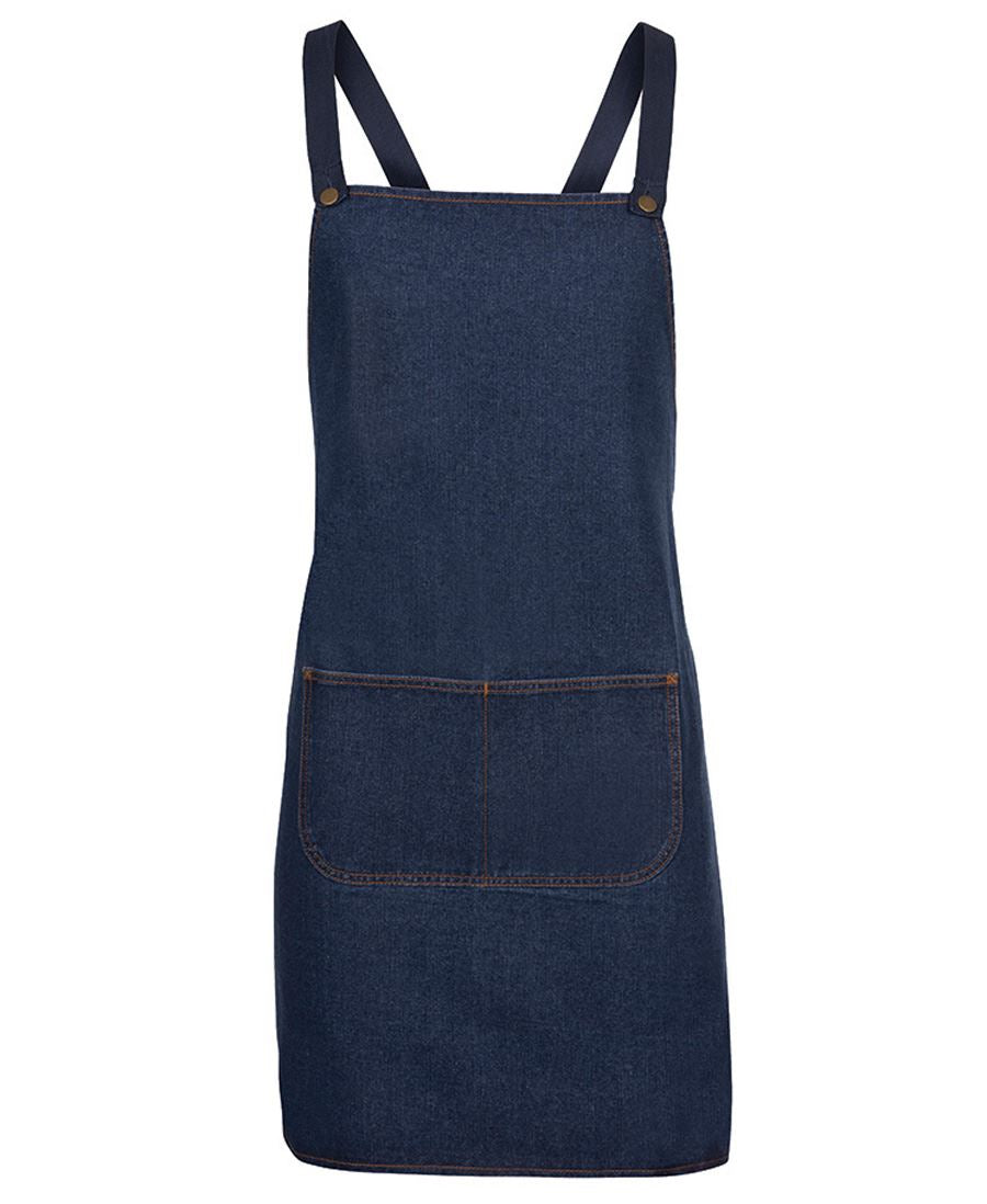 JB's CROSS BACK DENIM APRON (WITHOUT STRAP) - Navy