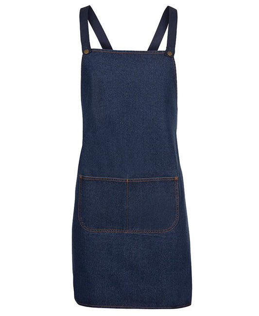 JB's CROSS BACK DENIM APRON (WITHOUT STRAP) - Navy