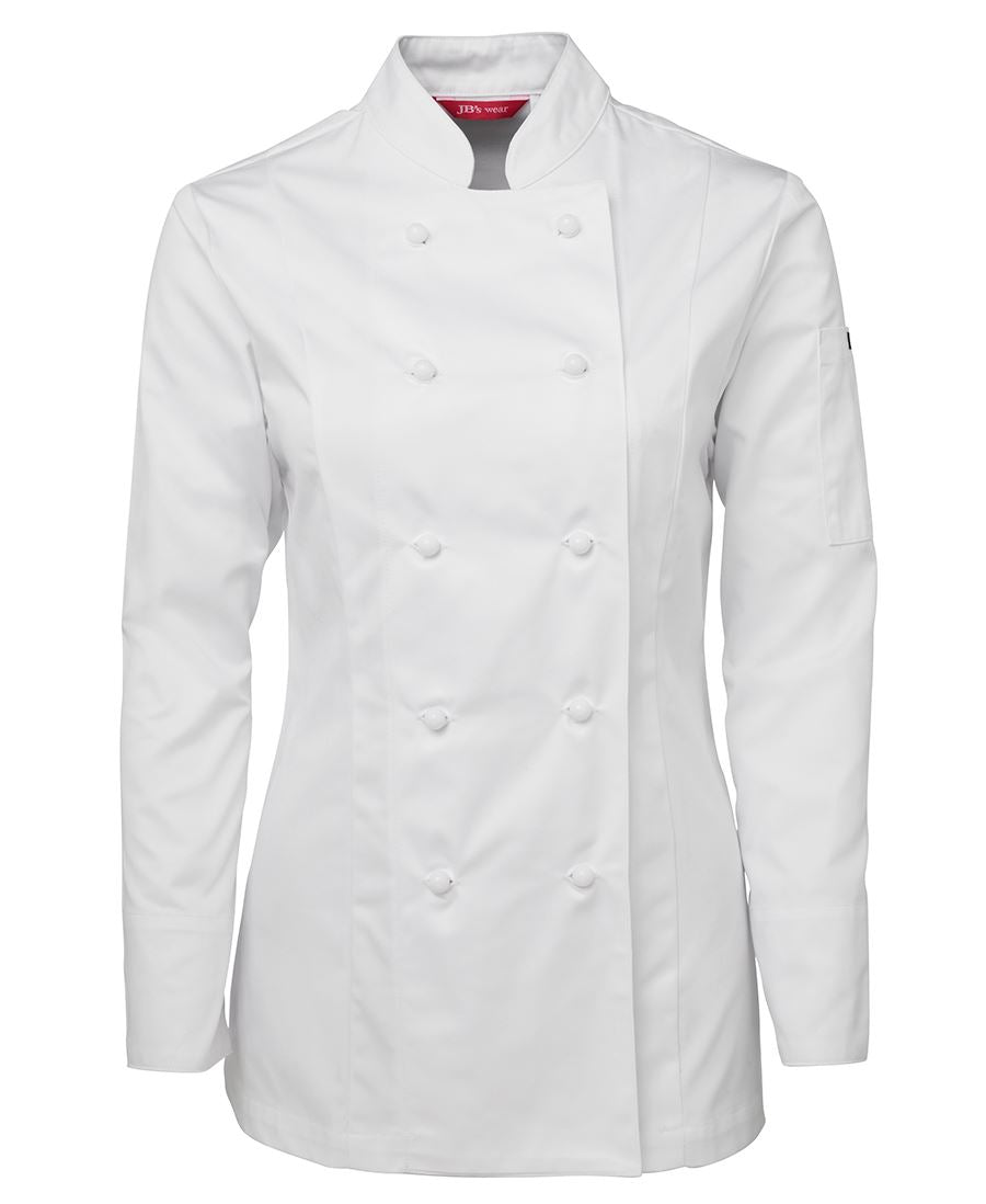JB's LADIES L/S CHEF'S JACKET - White