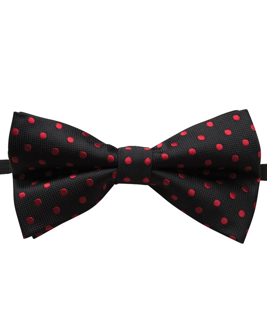 JB's POLKA DOT BOW TIE - Black/Red