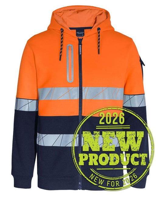 JB's 450G HV FULL ZIP HOODIE WITH FRAG TAPE - Orange/Navy