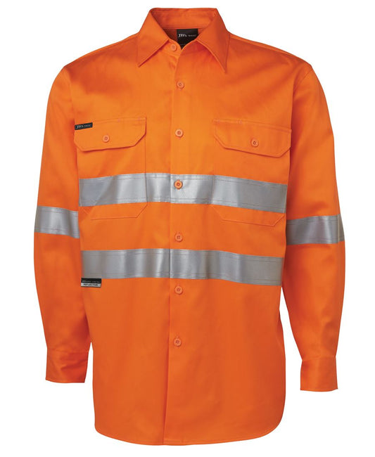 JB's (D+N) L/S 190G WORK SHIRT HV - Orange