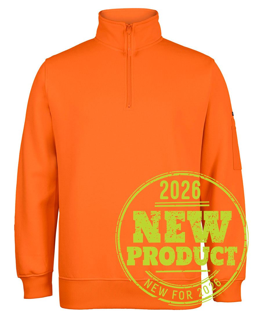 JB's HV 1/2 ZIP FLEECY - Orange