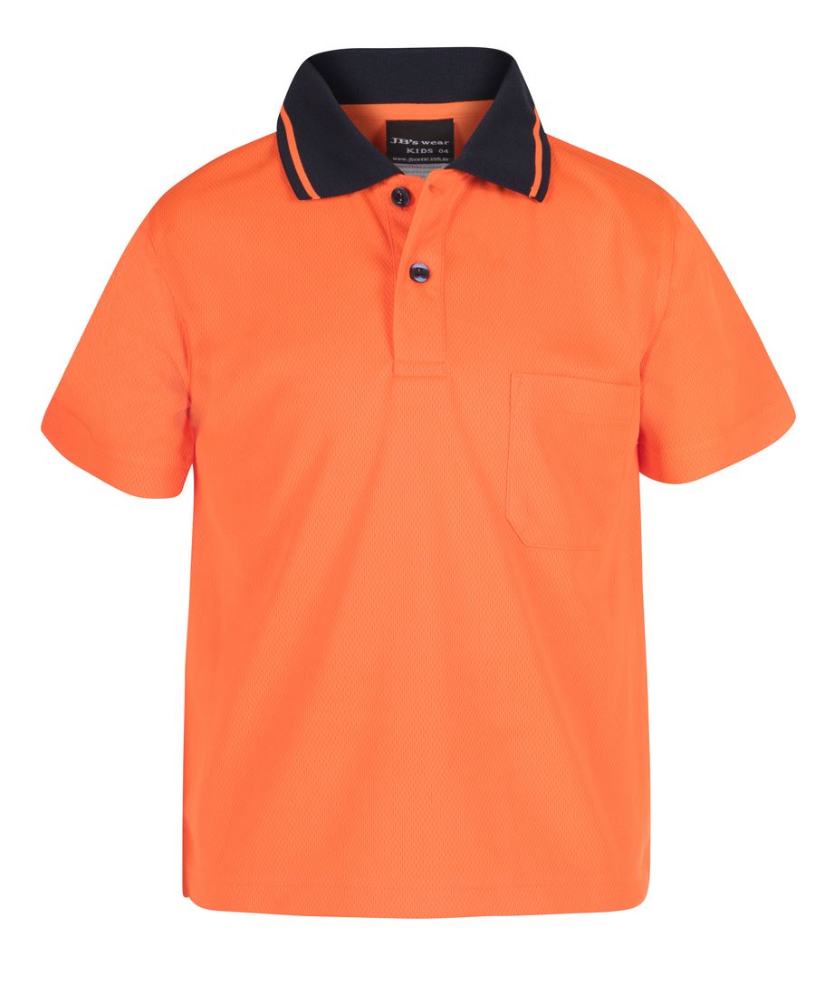 JB's Kids Hi Vis Non Cuff Traditional Polo Size 4 (No Return)