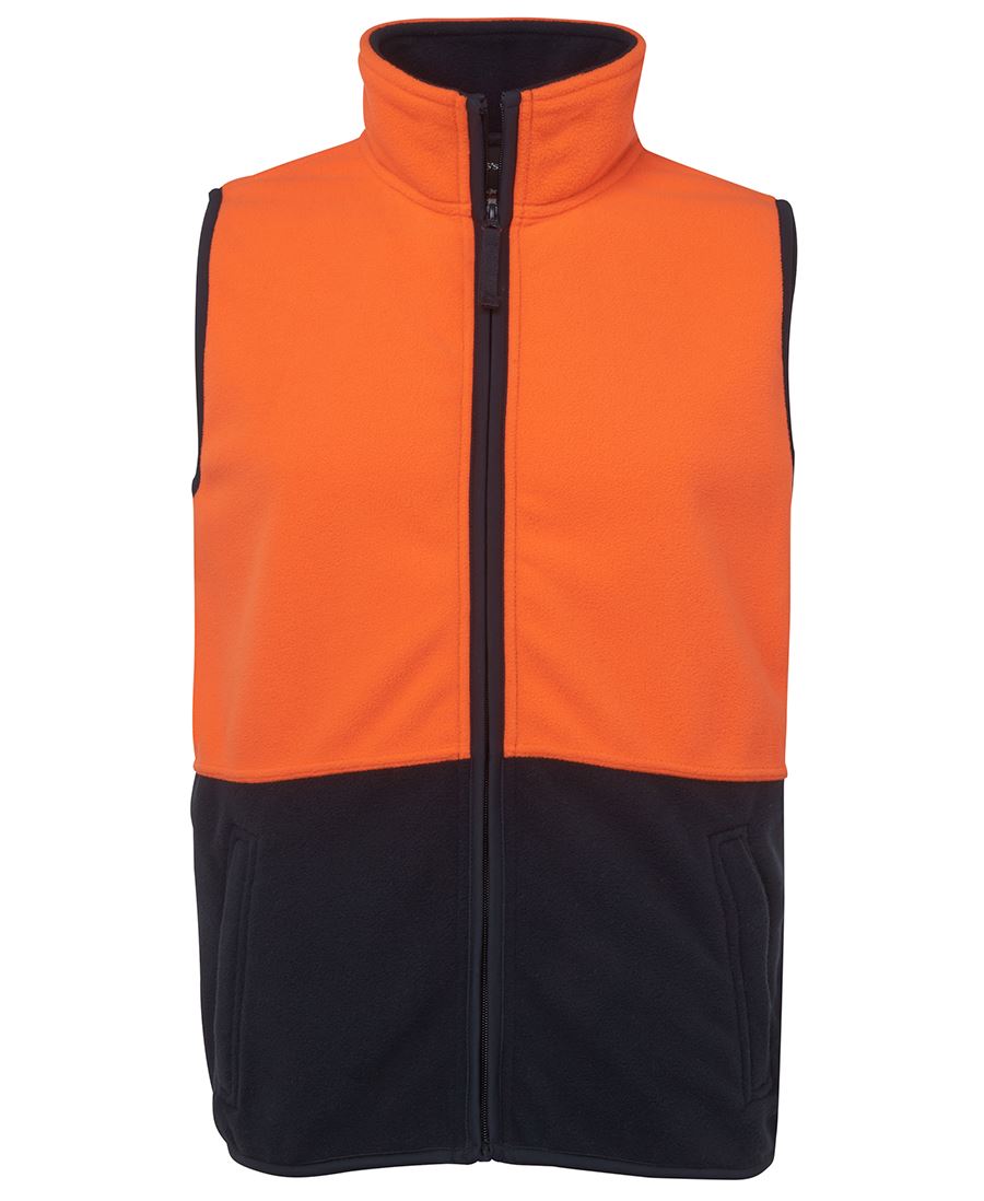 JB's HV POLAR VEST - Orange/Navy
