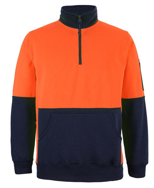 JB's HV 330G 1/2 ZIP FLEECE - Orange/Navy