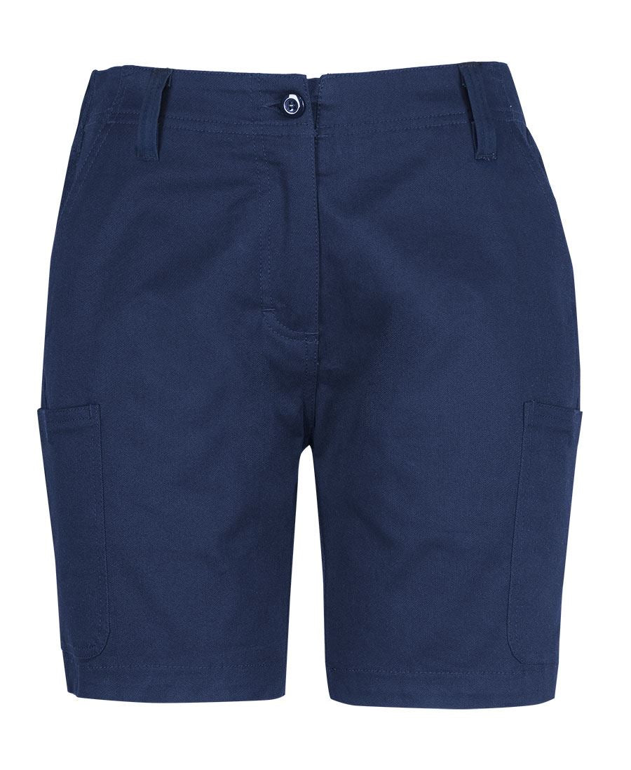 JB's LADIES MULTI POCKET STRETCH TWILL SHORT - Navy