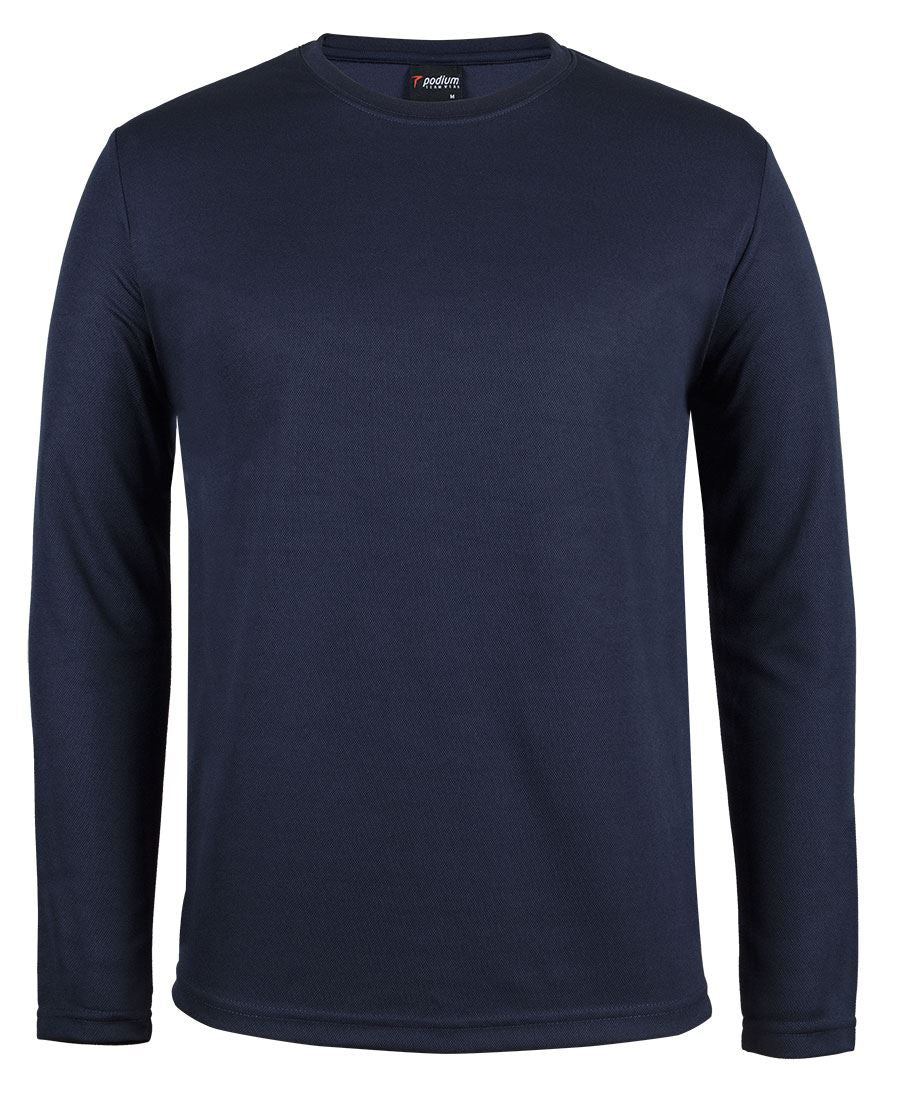 PODIUM L/S POLY TEE - Navy