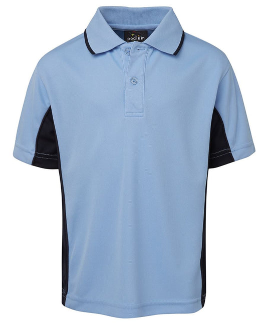 PODIUM KIDS C/TRAST POLO - Light Blue/Navy
