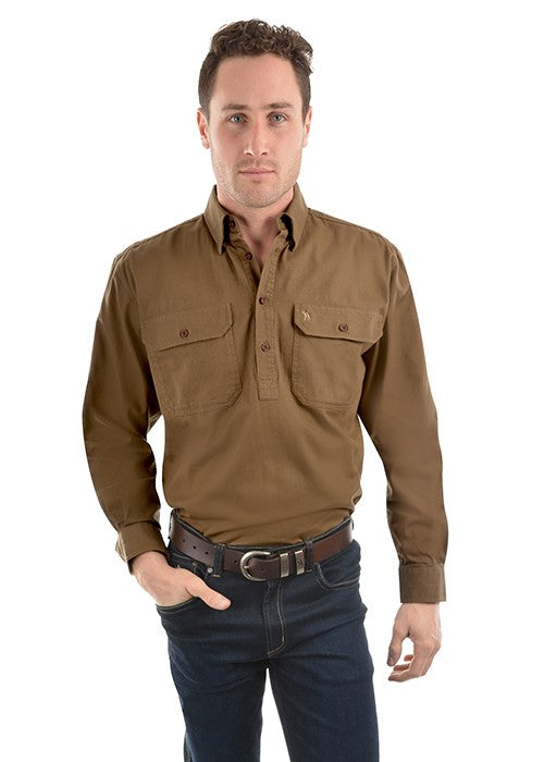 Thomas Cook HEAVY DRILL SHIRT HALF PLACKET TCP1120163
