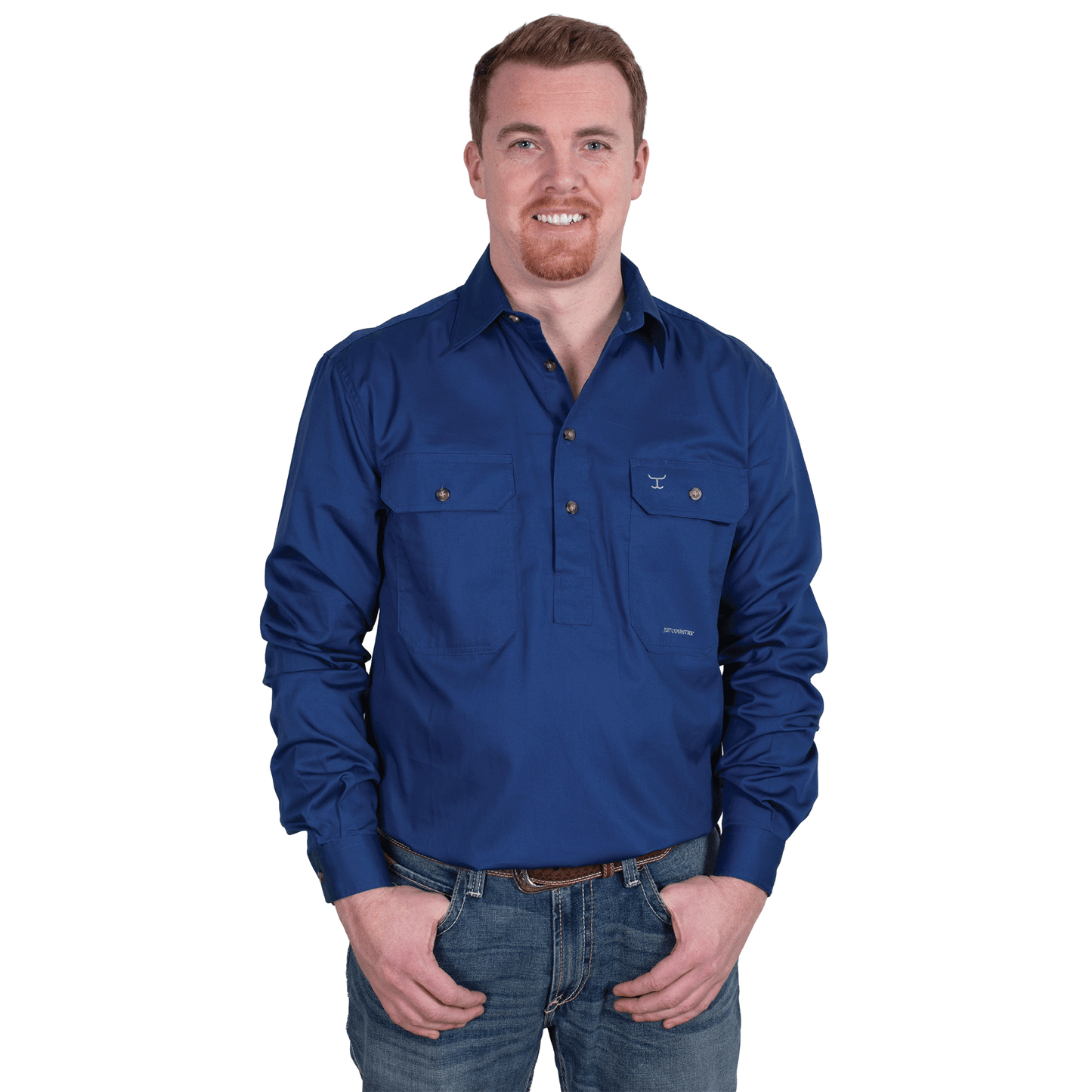 Men's - Cameron - 1/2 Button - Cobalt
