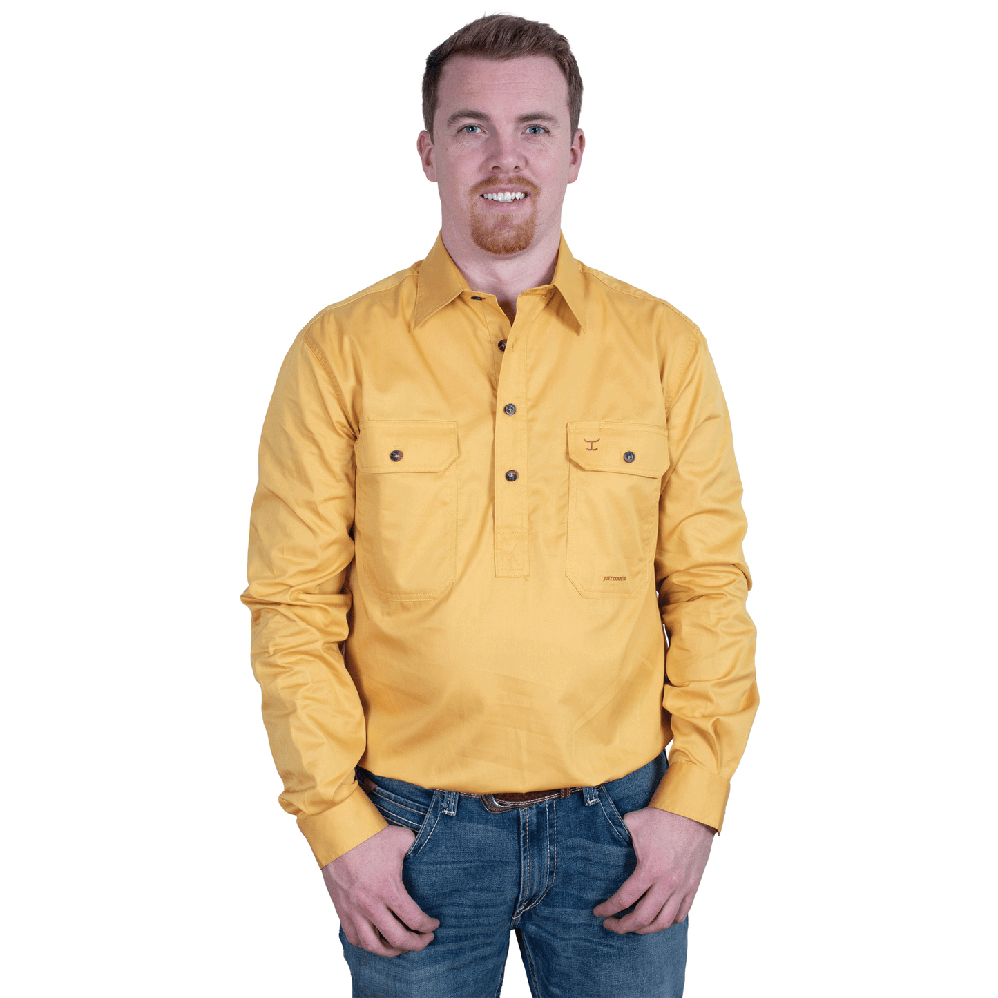 Men's - Cameron - 1/2 Button - Mustard
