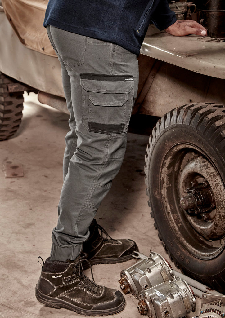 Mens Streetworx Heritage Pant - Cuffed Charcoal back