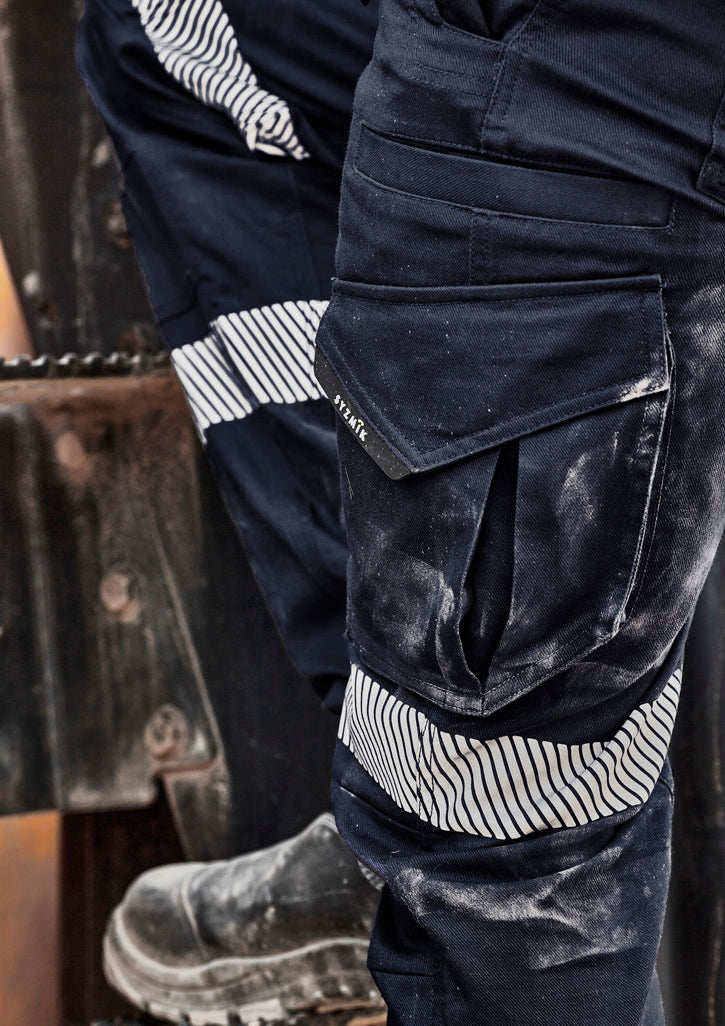 Mens Rugged Cooling Stretch Taped Pant Navy back