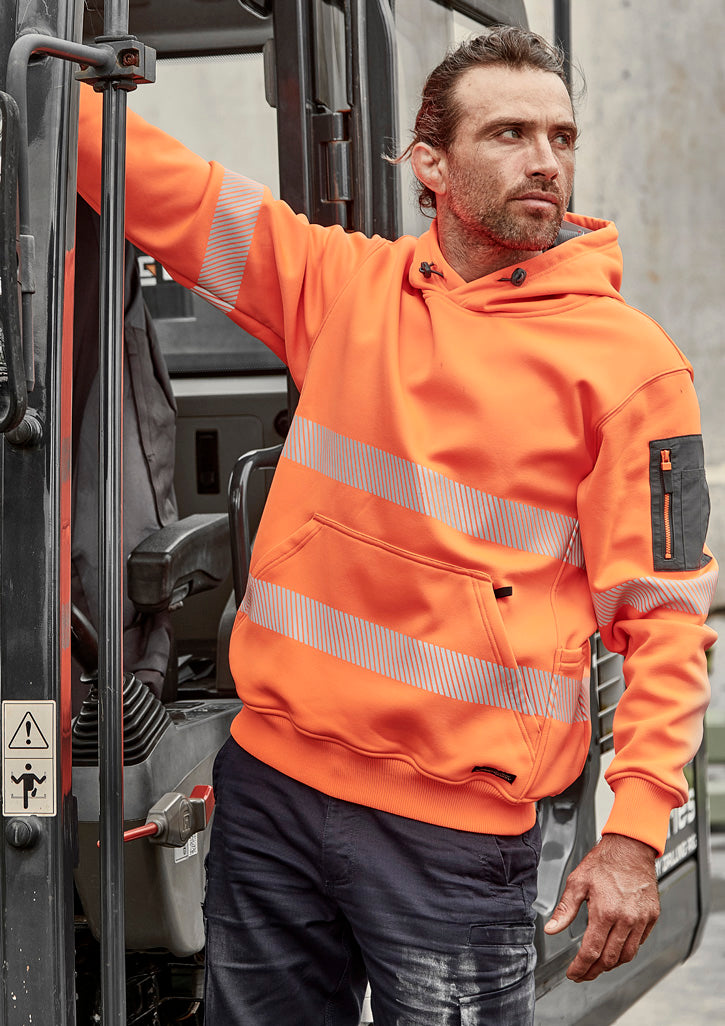 Unisex Streetworx Segmented Tape Water Resistant Hoodie Orange back