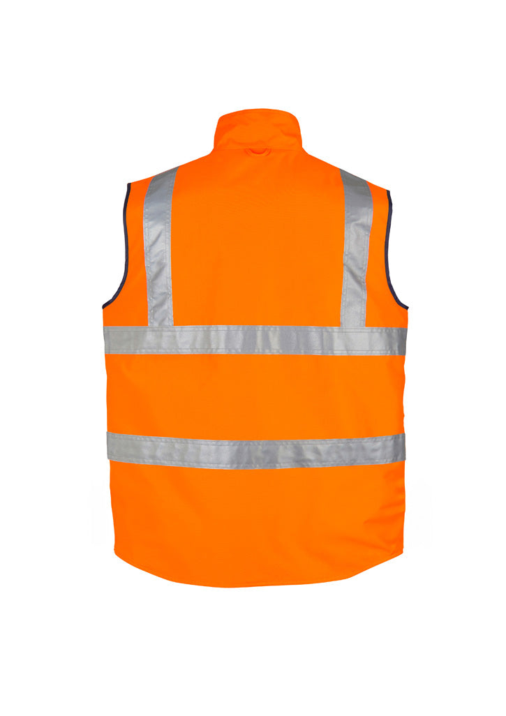 Mens Hi Vis Lightweight Waterproof Vest Orange back