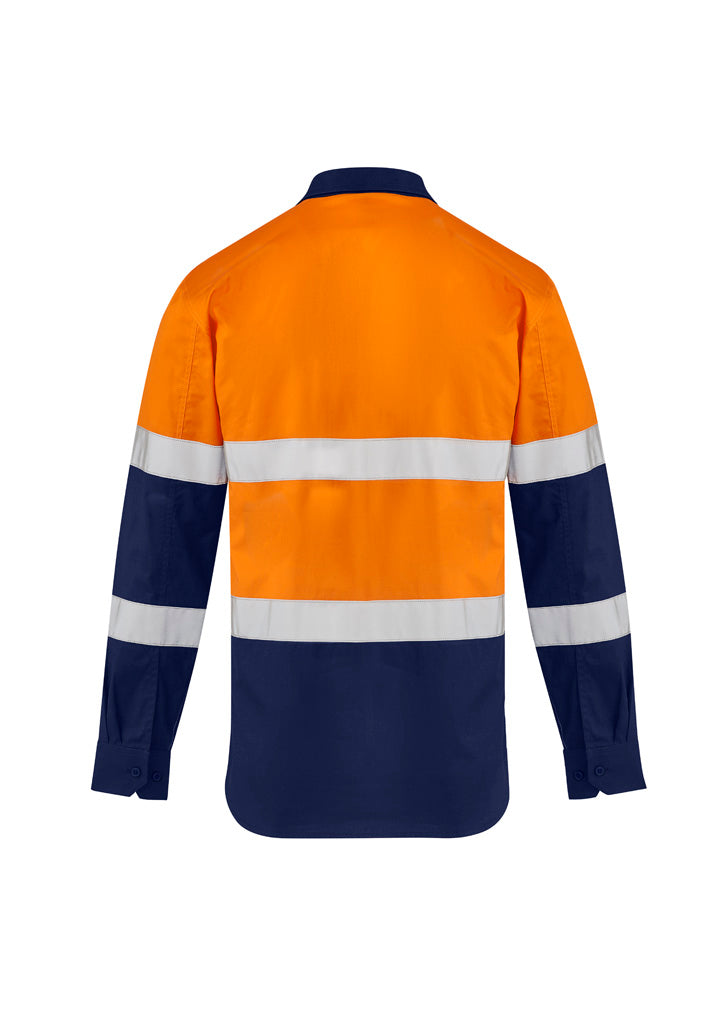 Mens Lightweight Bio Motion Long SleeveShirt Orange/Navy back