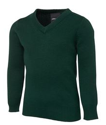 Midford Kids Knitted V-Neck - Bottle Green Blend - Children's Sizing 3100
