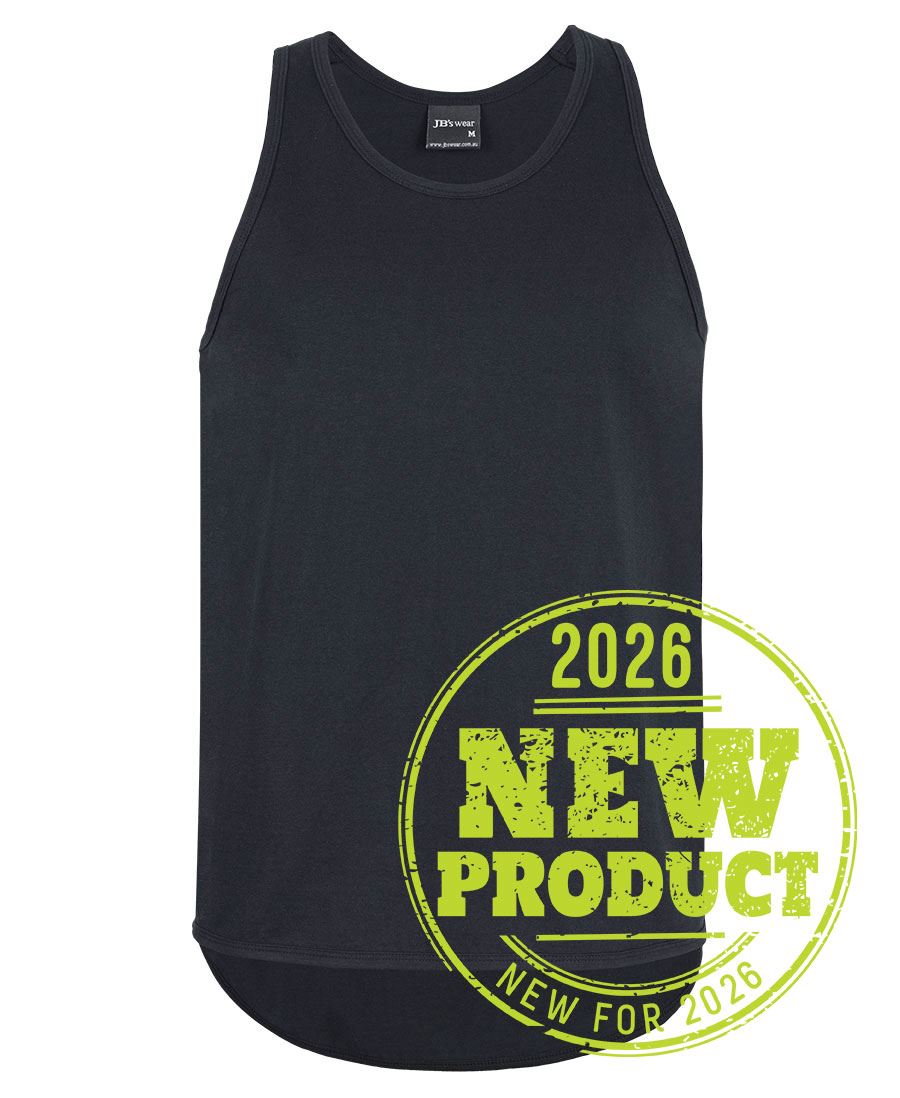 JB's DROP TAIL SINGLET - Black
