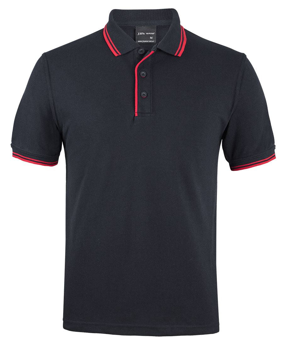 JB's CONTRAST POLO - Black/Red