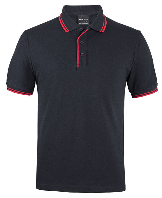 JB's CONTRAST POLO - Black/Red
