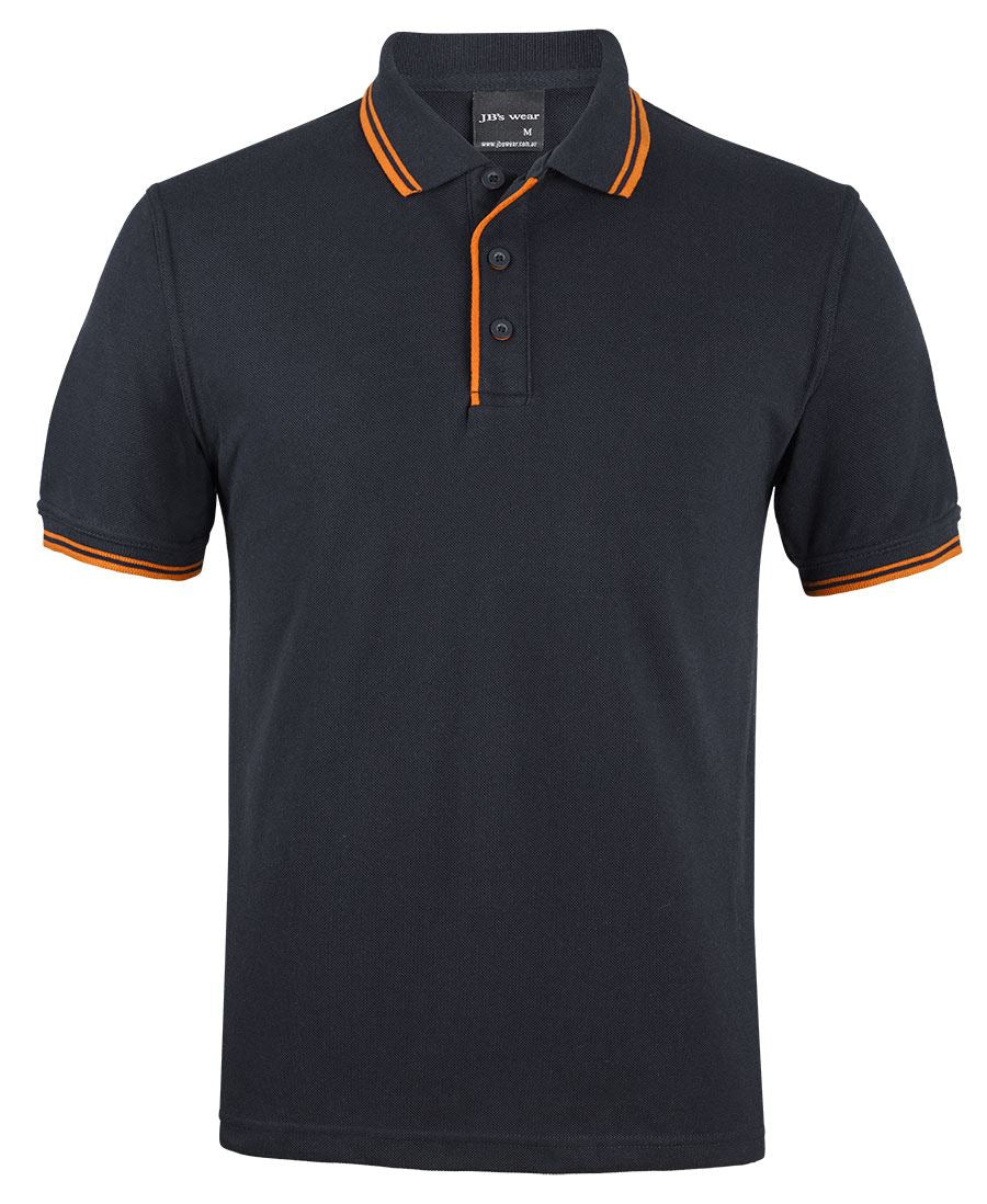 JB's CONTRAST POLO - Black/Orange