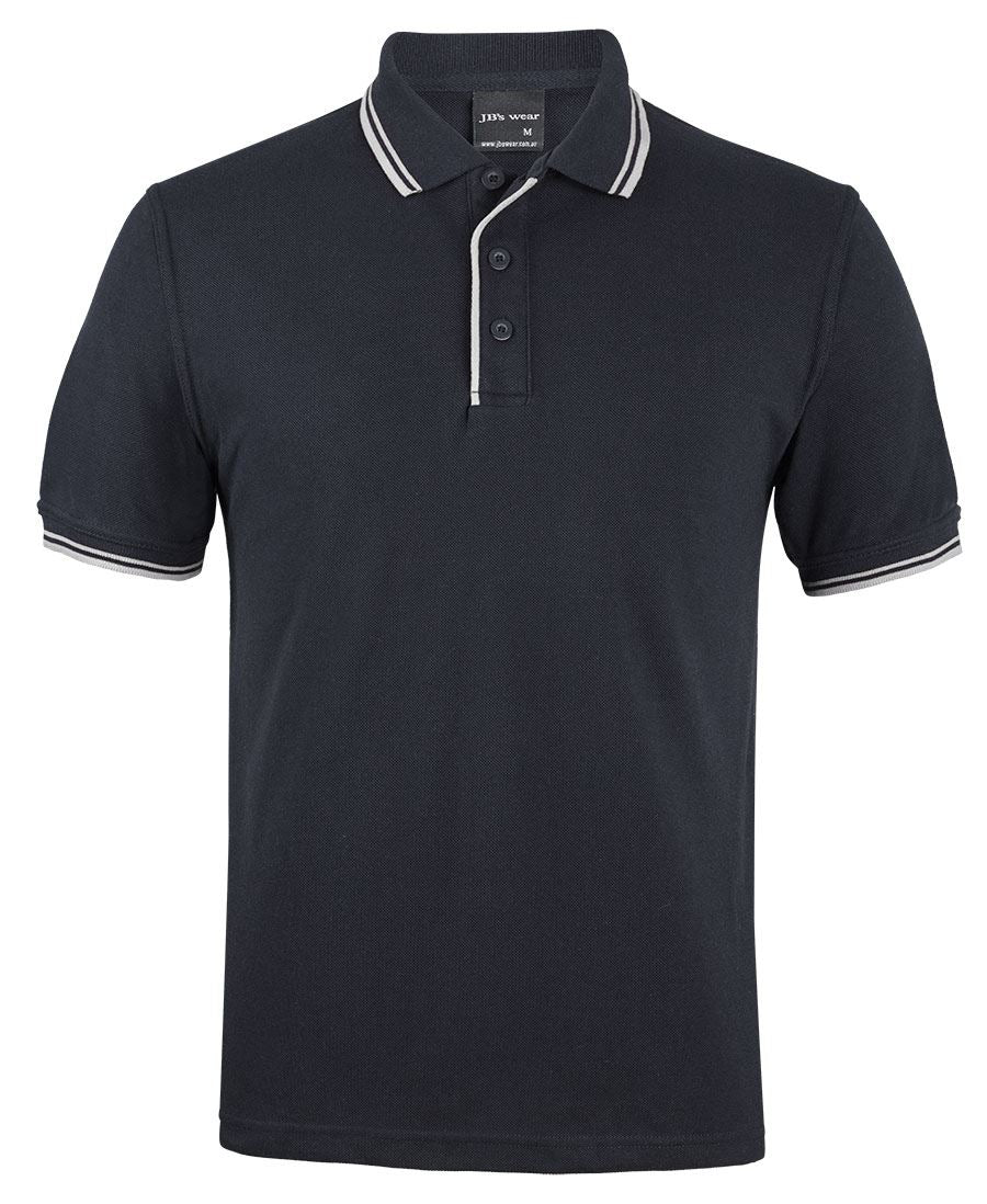 JB's CONTRAST POLO - Black/White