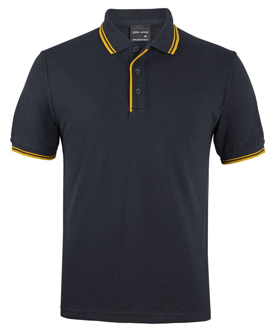 JB's CONTRAST POLO - Black/Gold