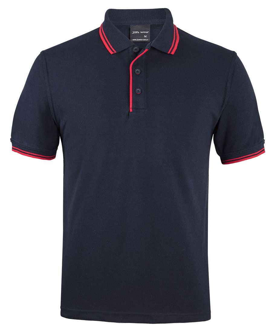 JB's CONTRAST POLO - Navy/Red