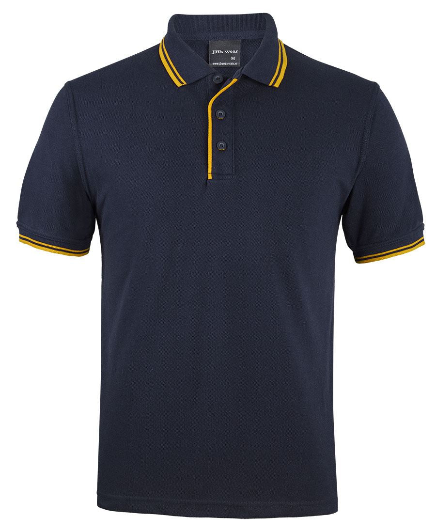 JB's CONTRAST POLO - Navy/Gold