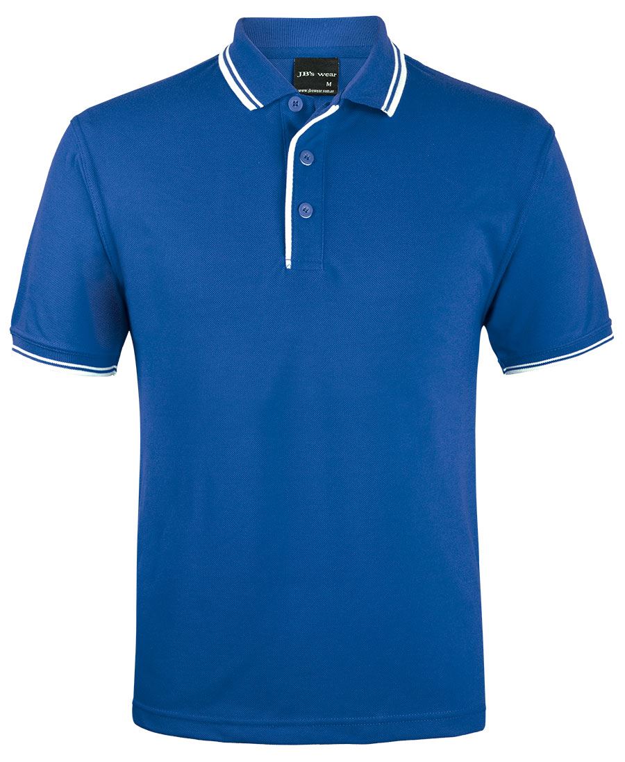 JB's CONTRAST POLO - Royal/White