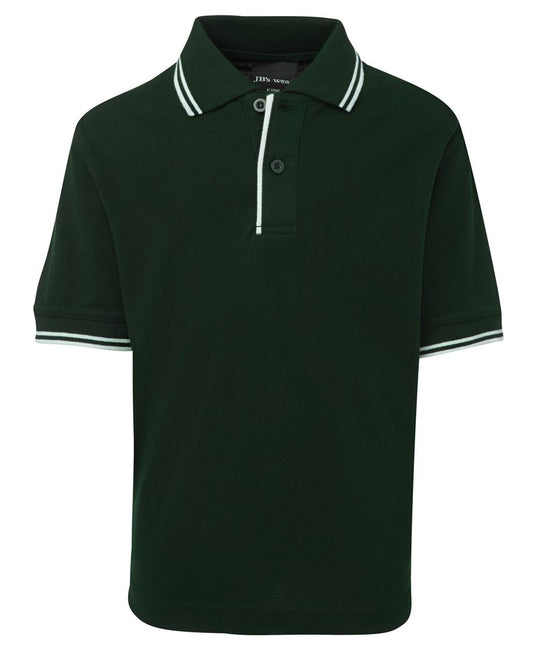 JB's KIDS CONTRAST POLO - Bottle/White