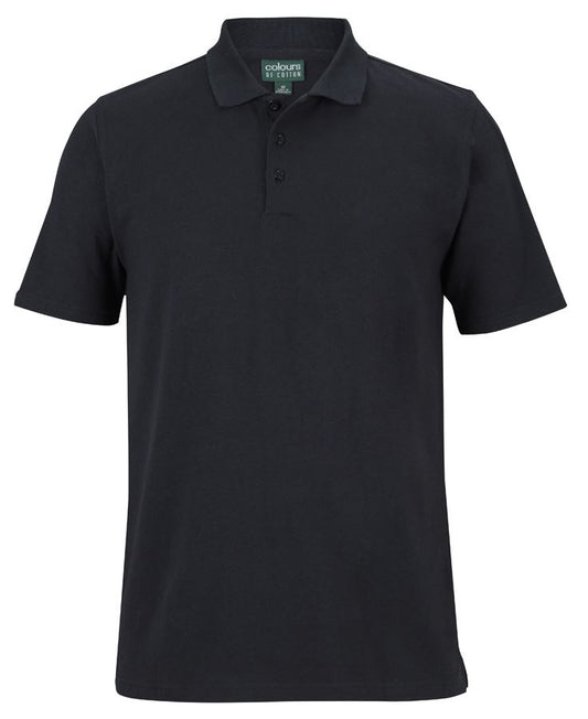 C of C COTTON S/S STRETCH POLO - Black