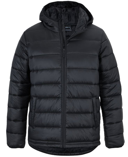 JB's URBAN HOODED PUFFER JACKET - Black