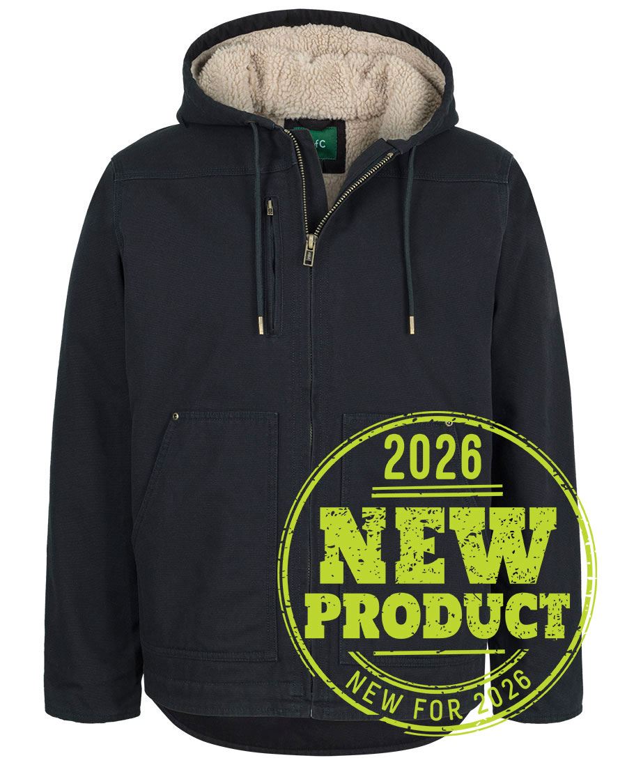 C of C HOODED BARN JACKET - Black
