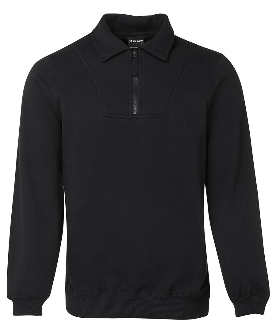 JB's 1/2 ZIP FLEECY SWEAT - Black