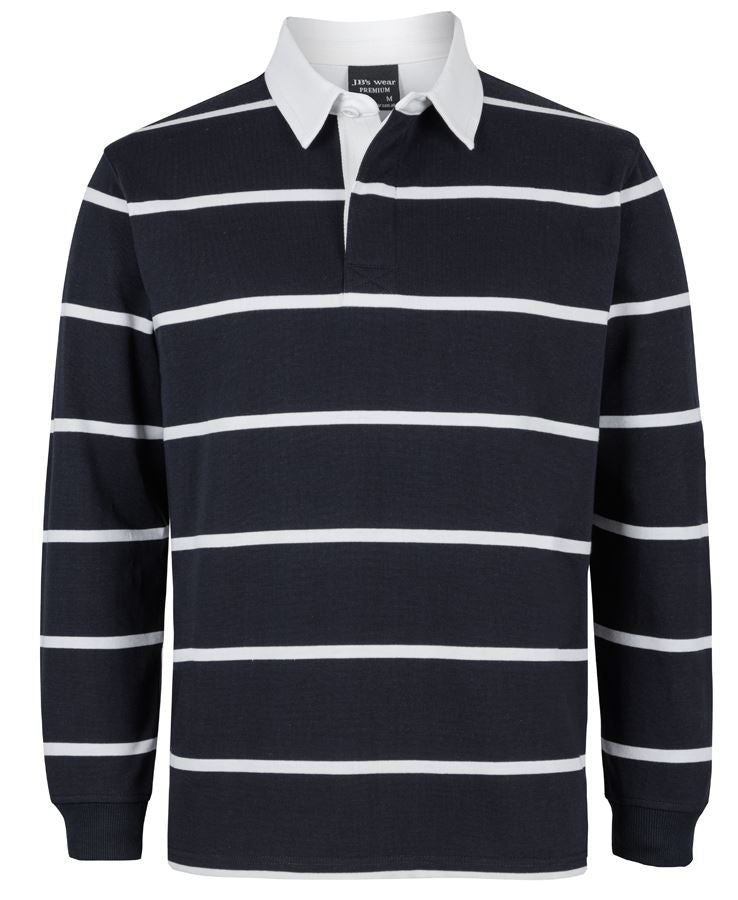 JB's YARN DYED RUGBY - Black/White