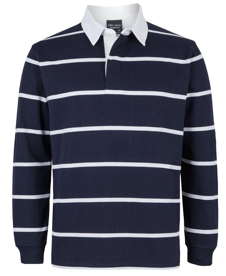 JB's YARN DYED RUGBY - Navy/White