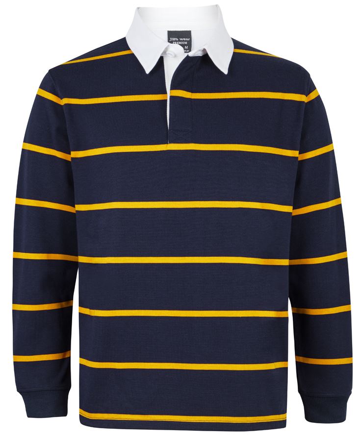 JB's YARN DYED RUGBY - Navy/Gold