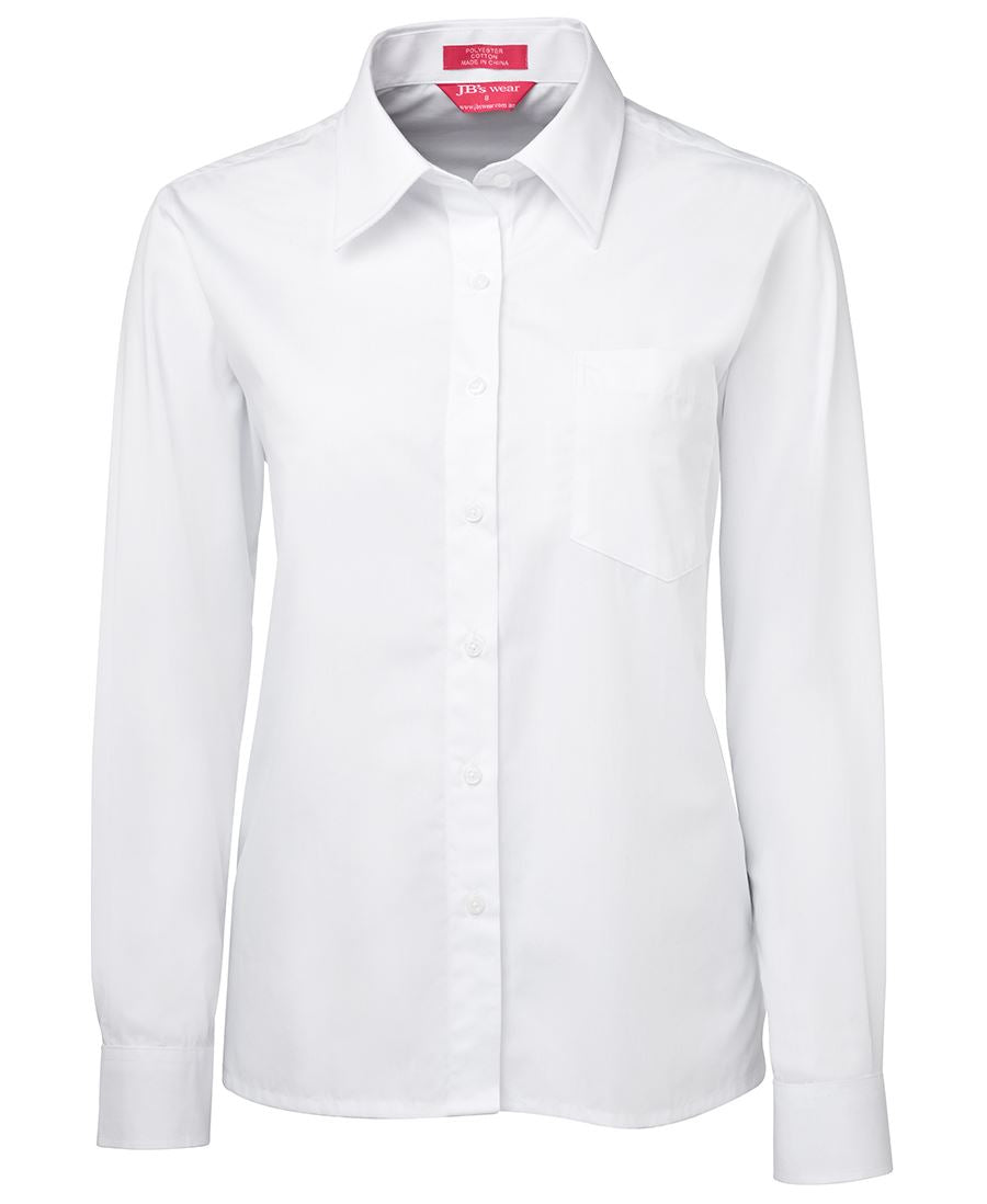 JB's LADIES L/S ORIGINAL POPLIN SHIRT - White