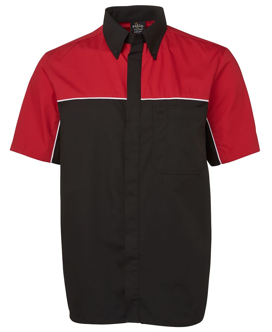PODIUM MOTO SHIRT - Black/Red/White
