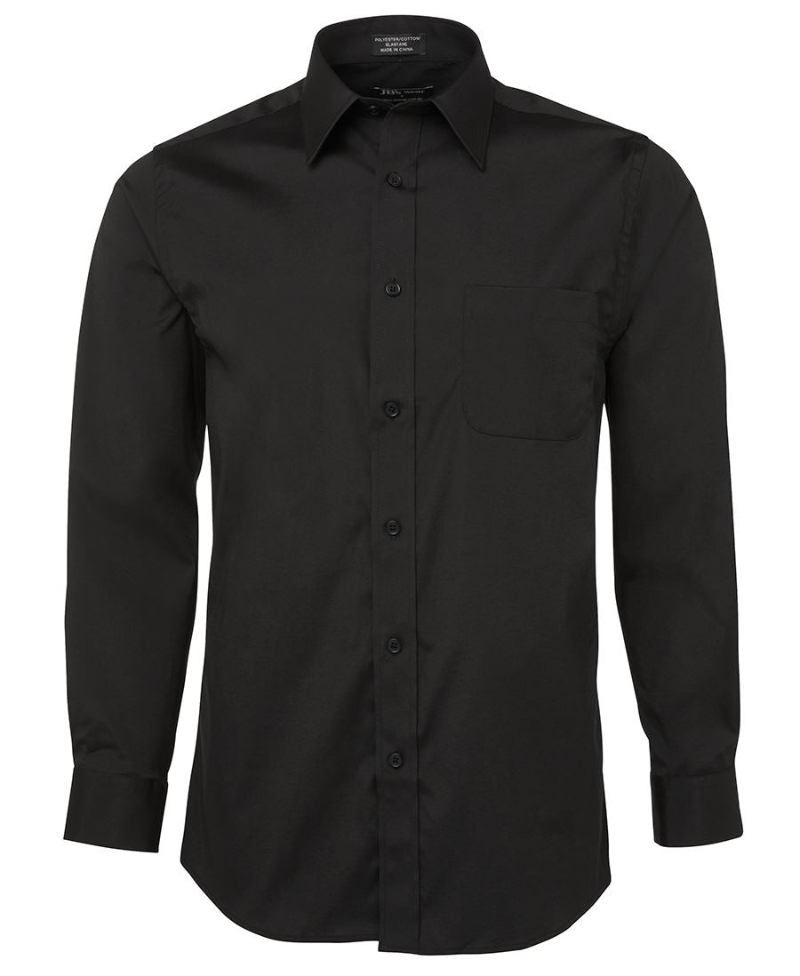 JB's URBAN L/S POPLIN SHIRT - Black