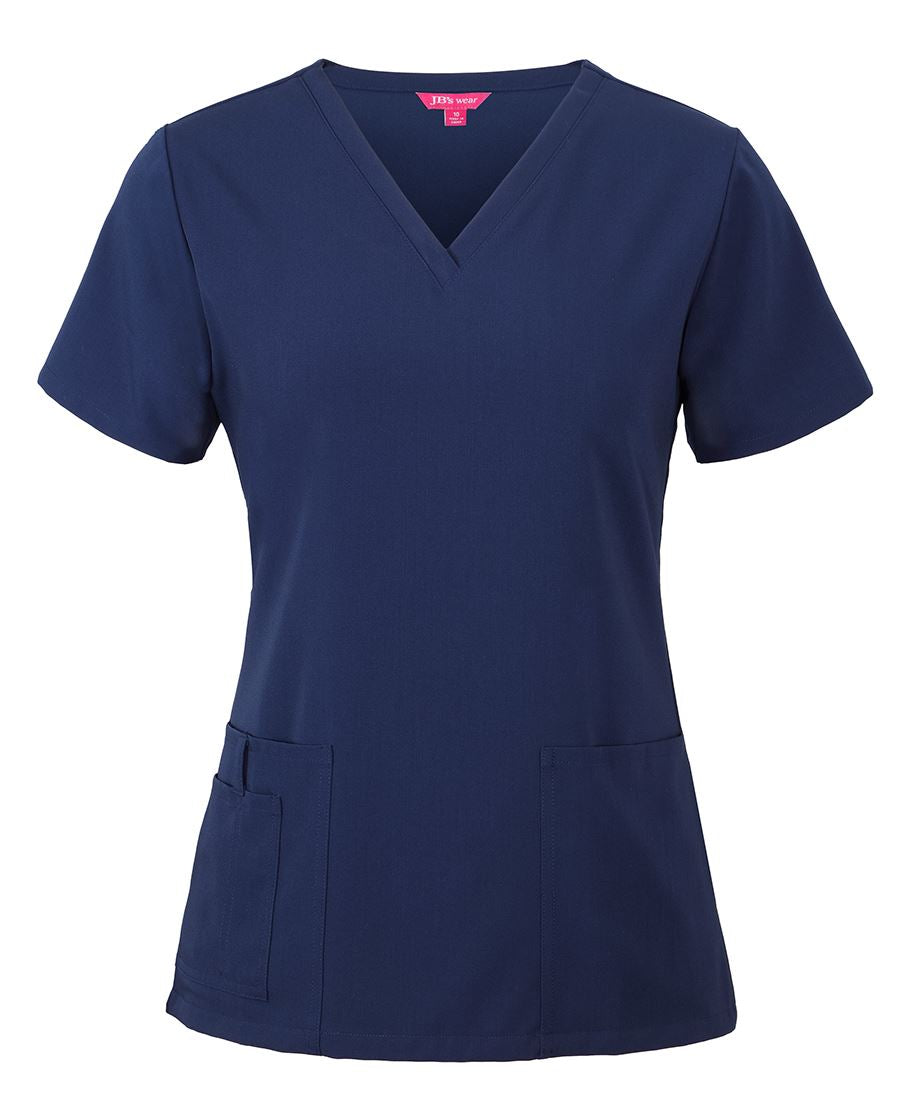 JB's LADIES NU SCRUB TOP - Indigo