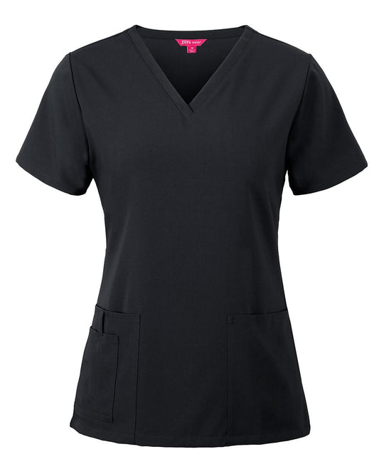 JB's LADIES NU SCRUB TOP - Black