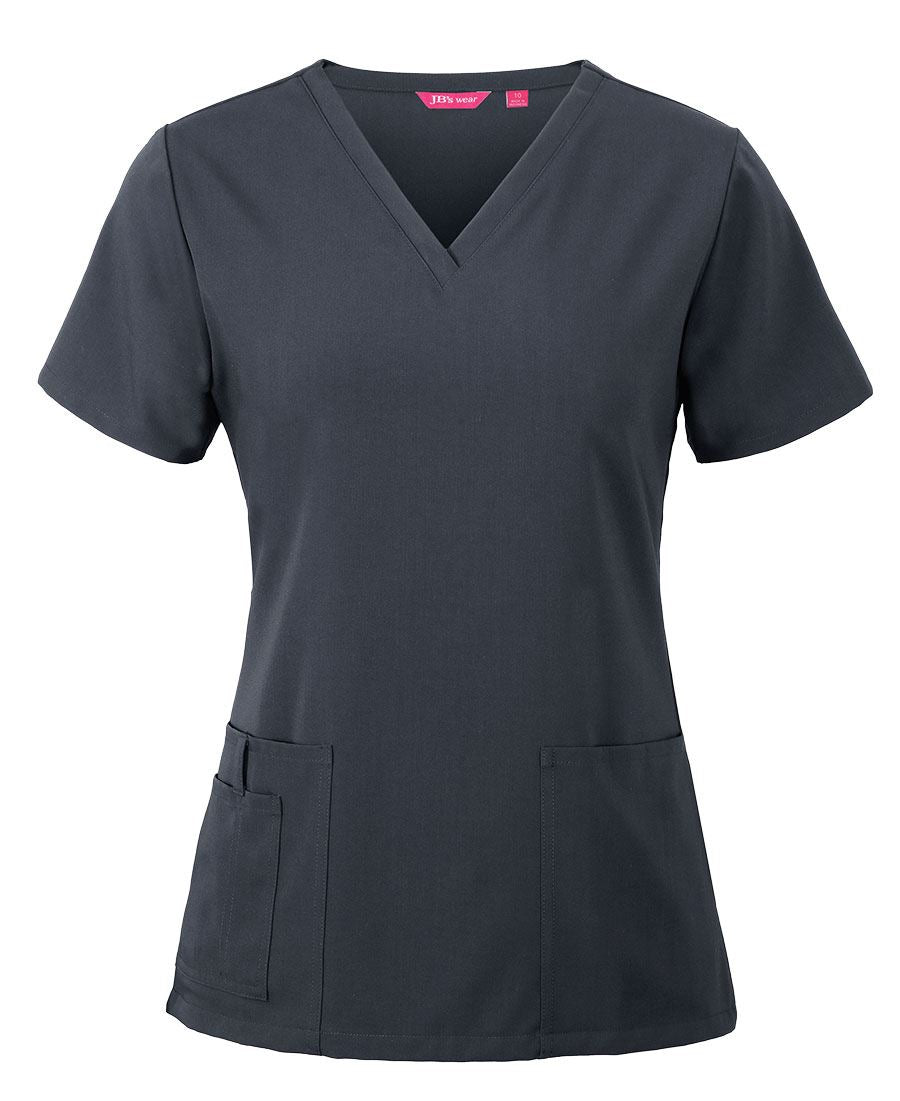 JB's LADIES NU SCRUB TOP - Graphite