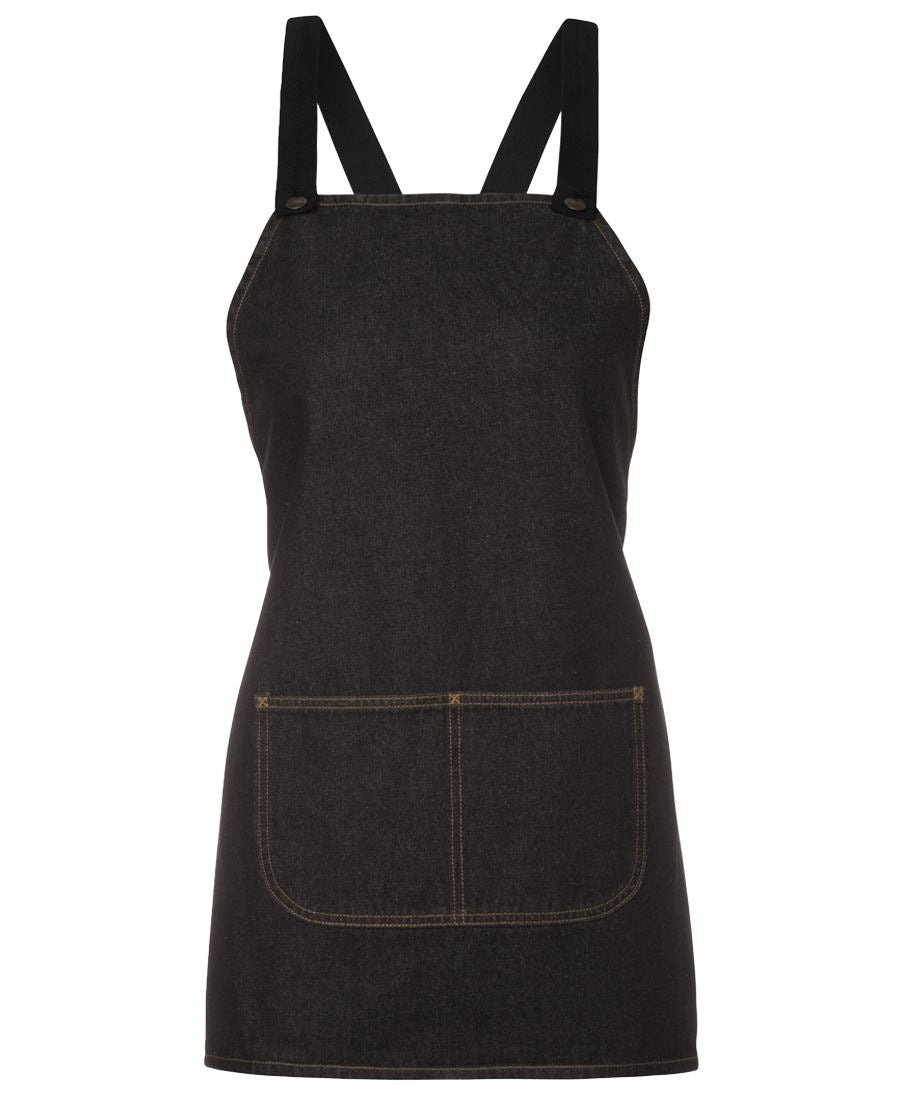 JB's CROSS BACK 65x71 BIB DENIM APRON (WITHOUT STRAP) - Black